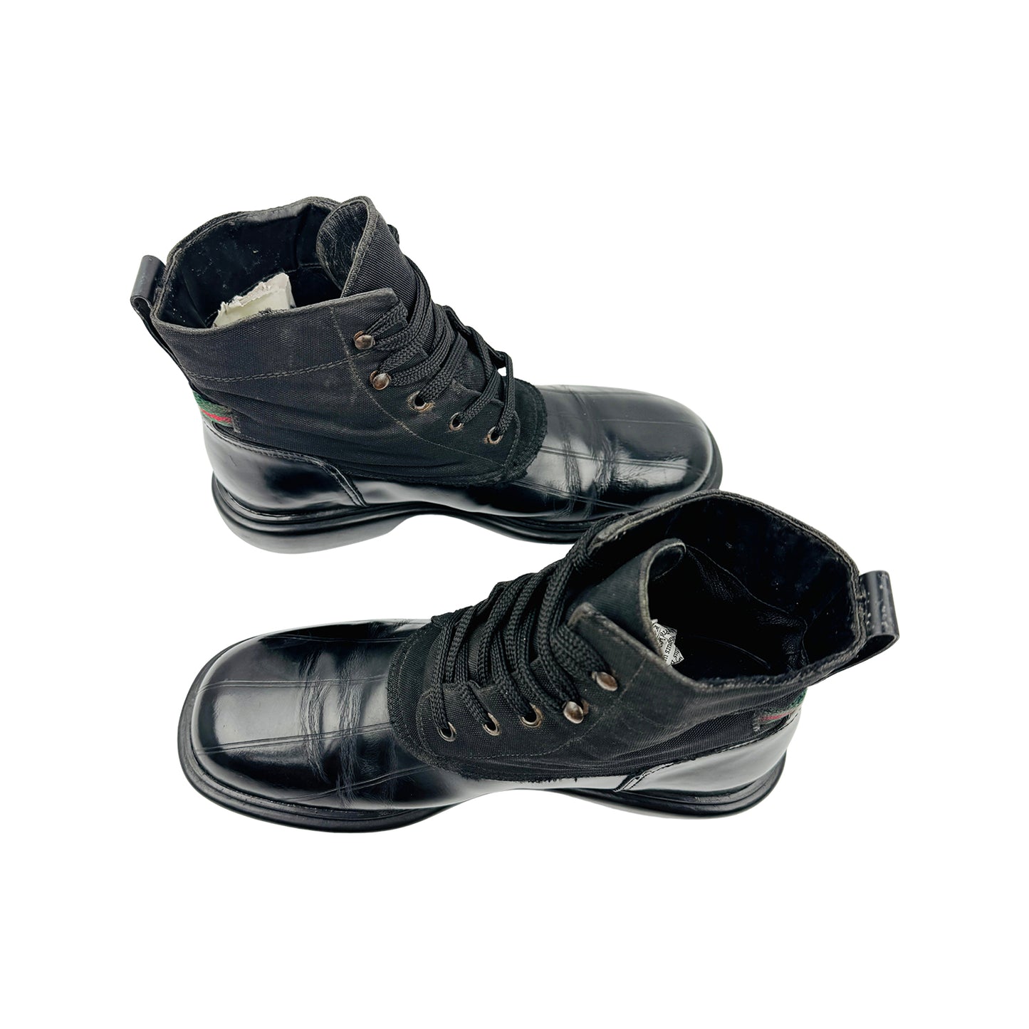 Gucci Black GG Canvas Web Boots (Size 38) - 104 0227