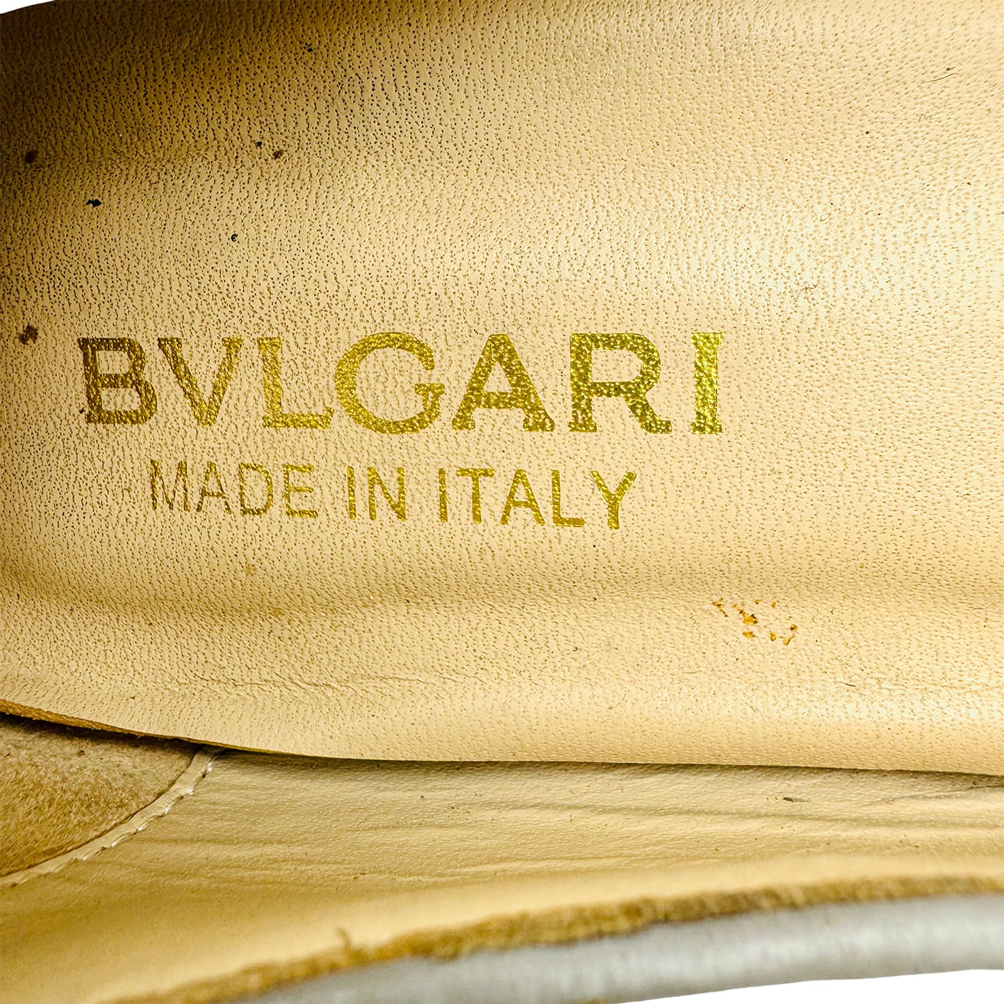 Bvlgari Women's Silver Snakeskin Leather Heels (Size 39)