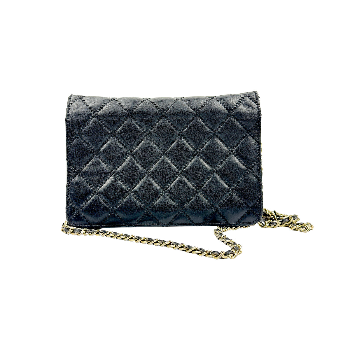 Chanel Quilted Ribbon Wallet On Chain Pouch