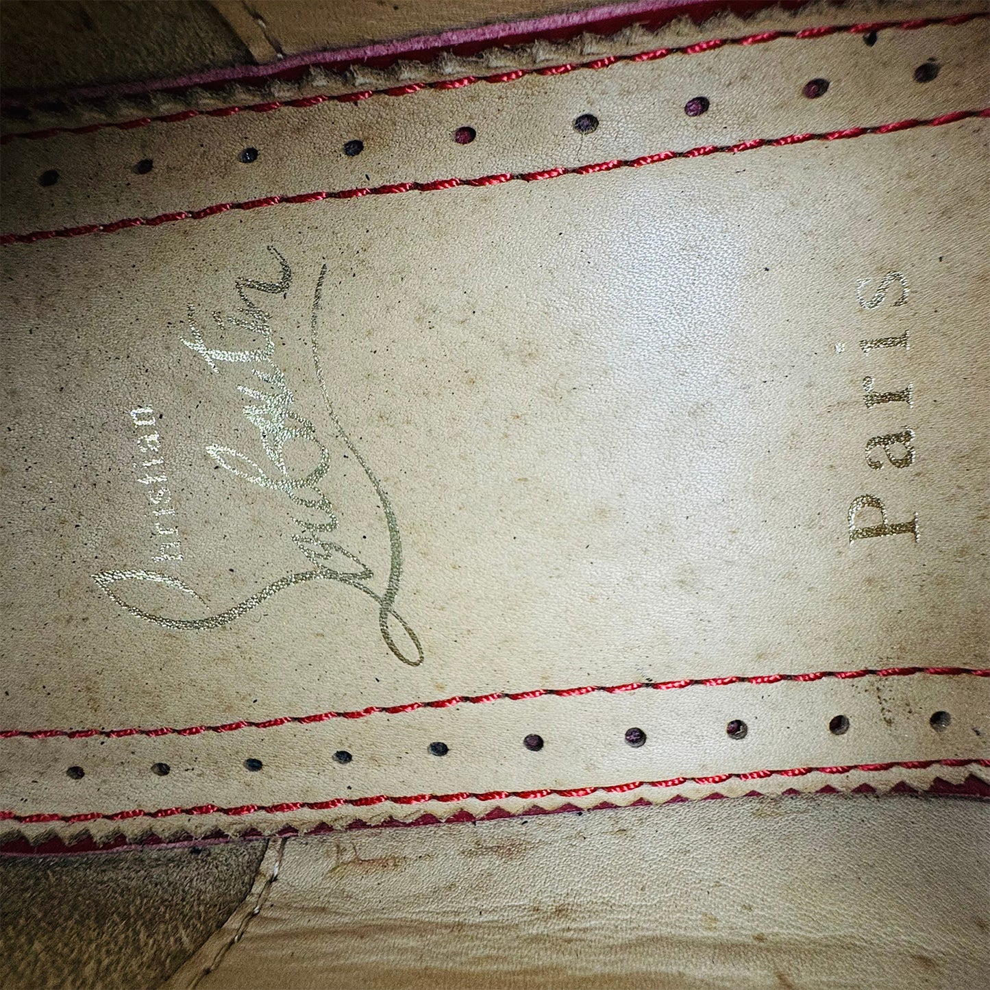 Christian Louboutin Men's Black Textured Leather Loafers (Size 43)