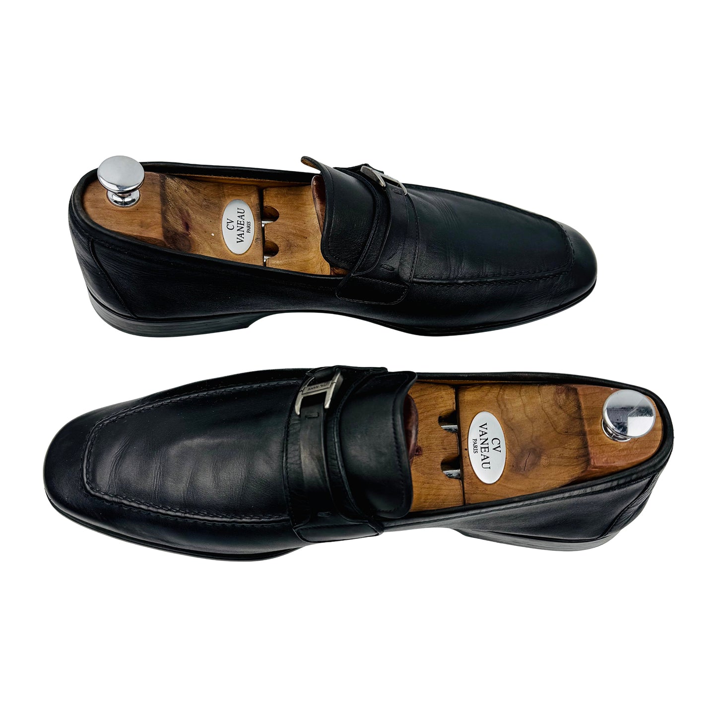 Magnanni Raso II Black Leather Loafers (Size 44/44.5)