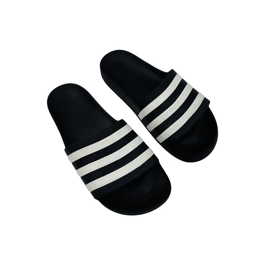 Adidas Adilette Aqua Black Foam Slides (Size 43)