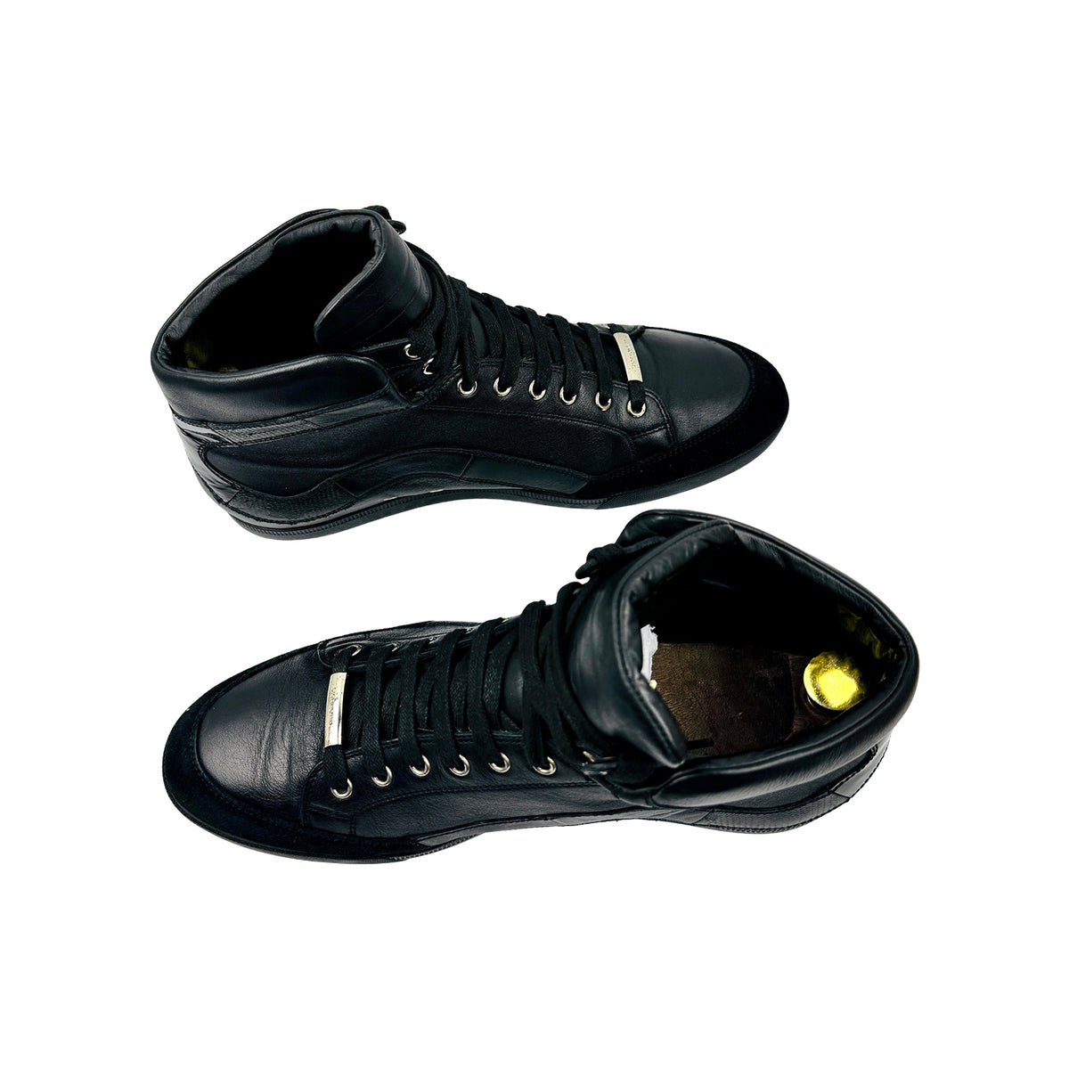 Dior Homme Black Leather High Top Sneakers (Size 42)
