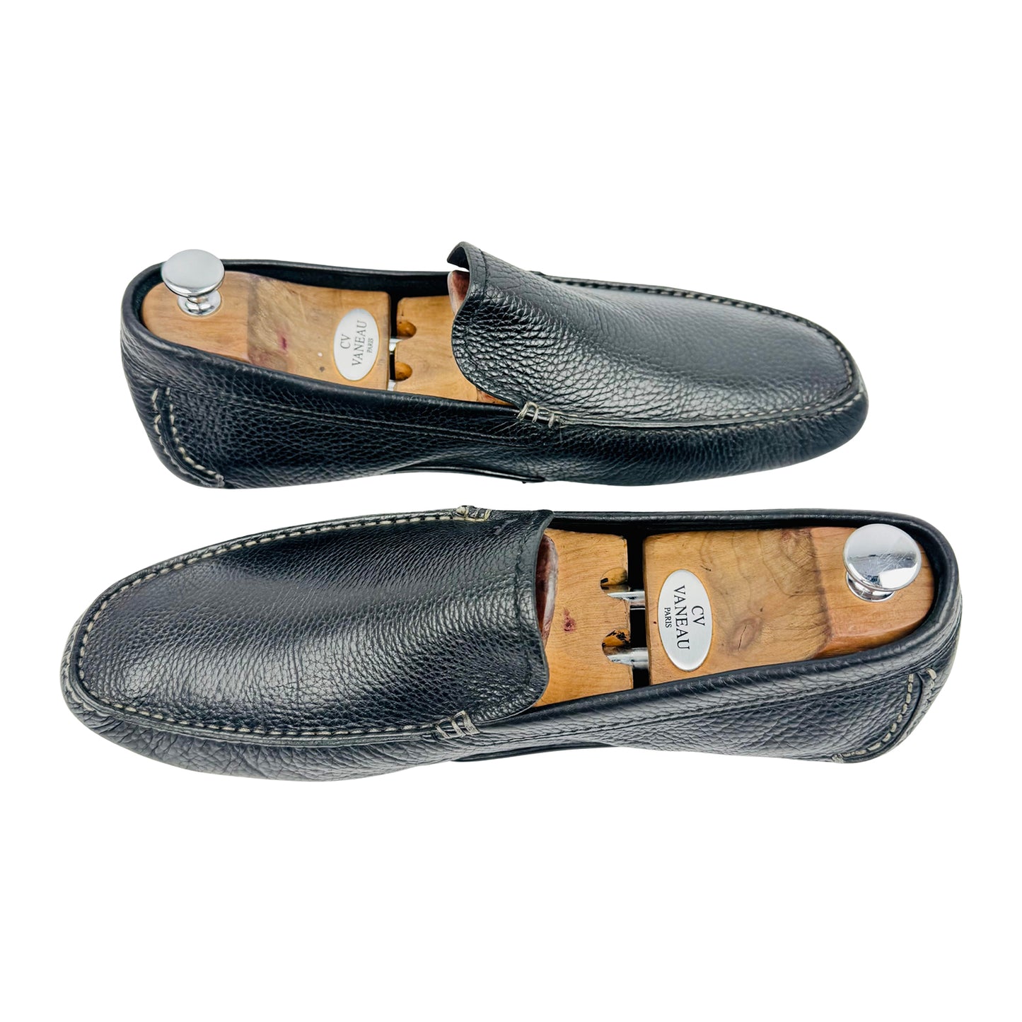 Salvatore Ferragamo Pebbled Leather Italian Loafers (Size 44.5)