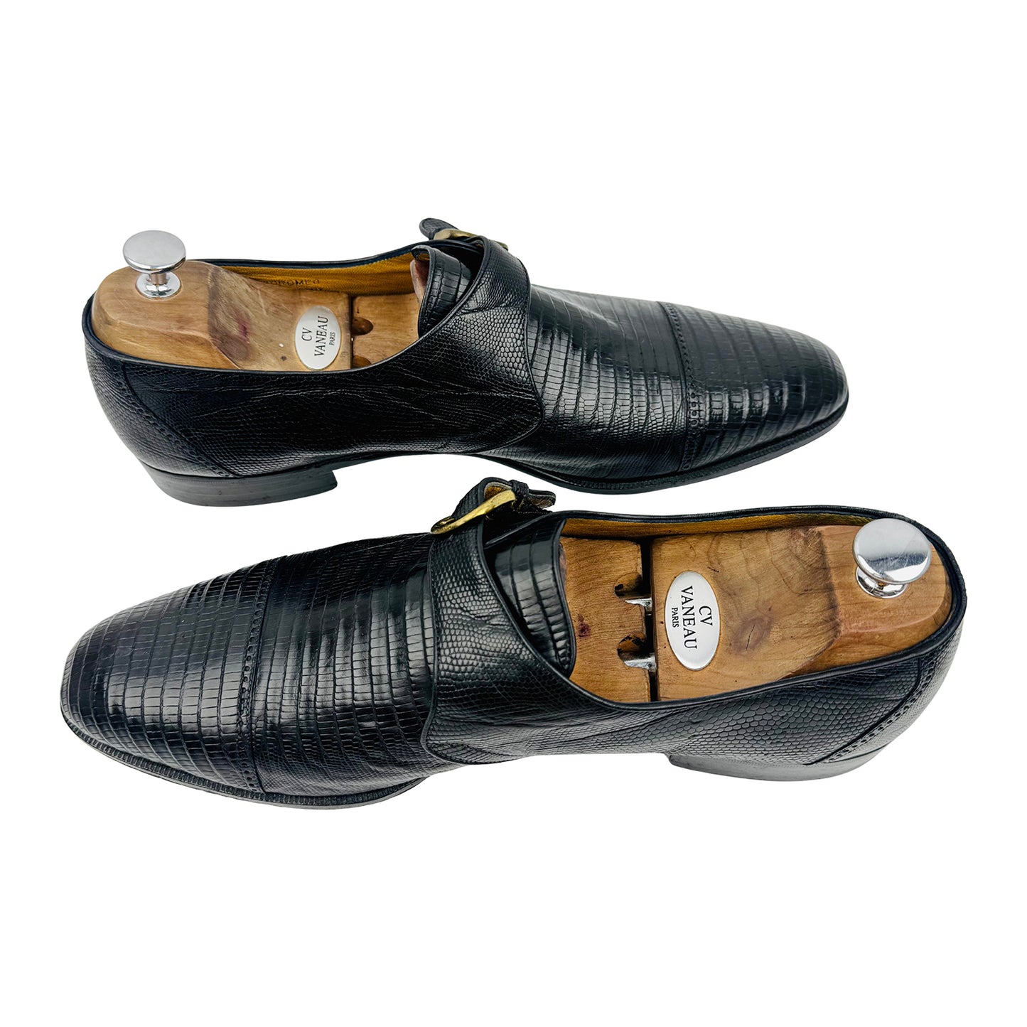 Bally Men's Lizard-Embossed Italian Loafers (Size 45.5/46)