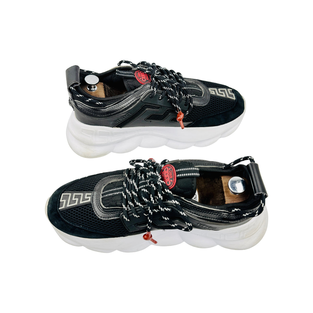 Versace Chain Reaction 'Black Mesh' Shoes (Size 45) - DSU7071E-D9TVG-D41H1