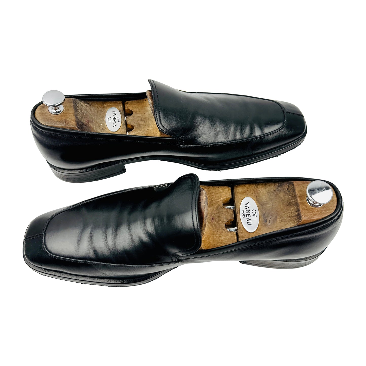Salvatore Ferragamo Men's Black Leather Loafers (Size 44.5/45)