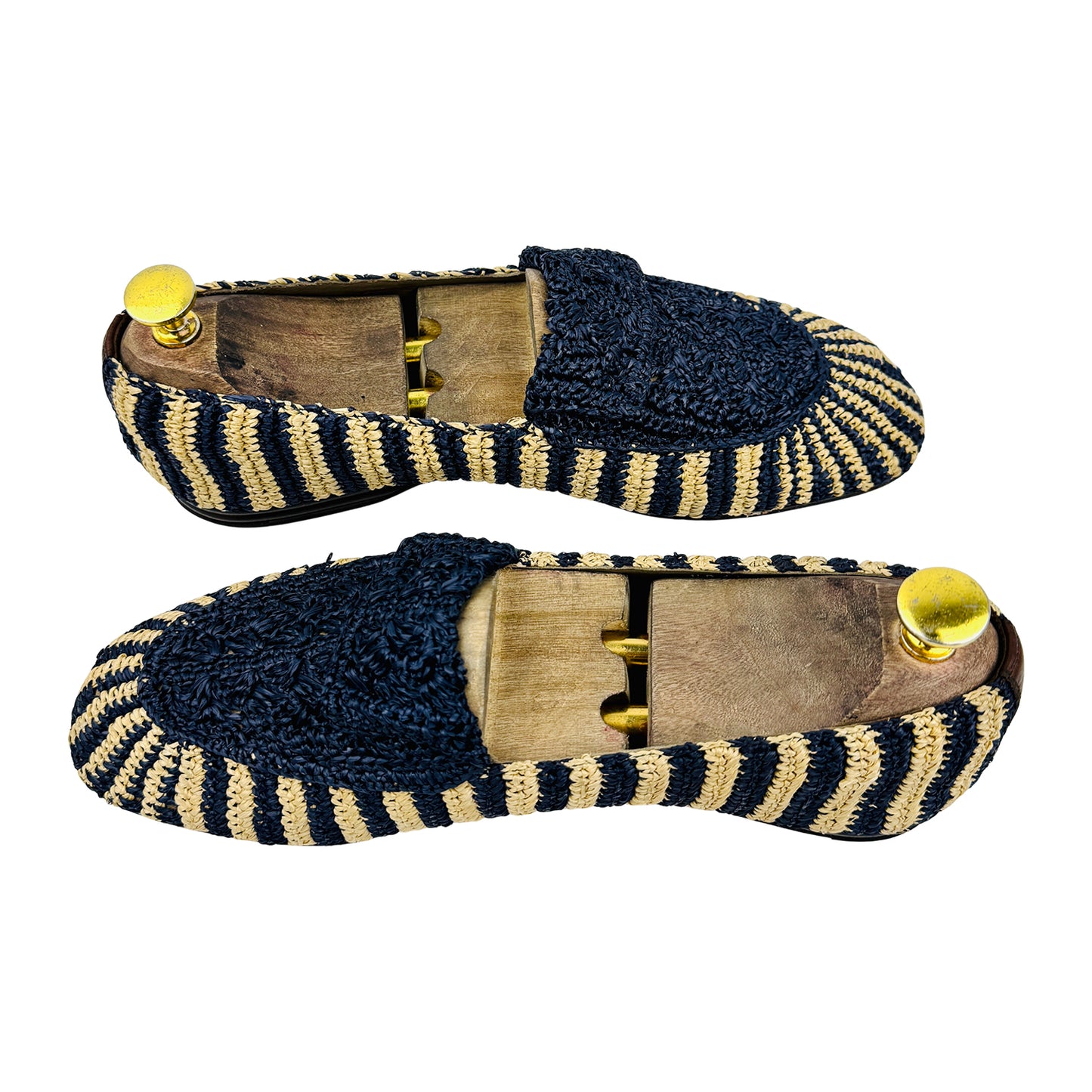 Dolce & Gabbana Woven Raffia Smoking Shoes (Size 41.5/42)