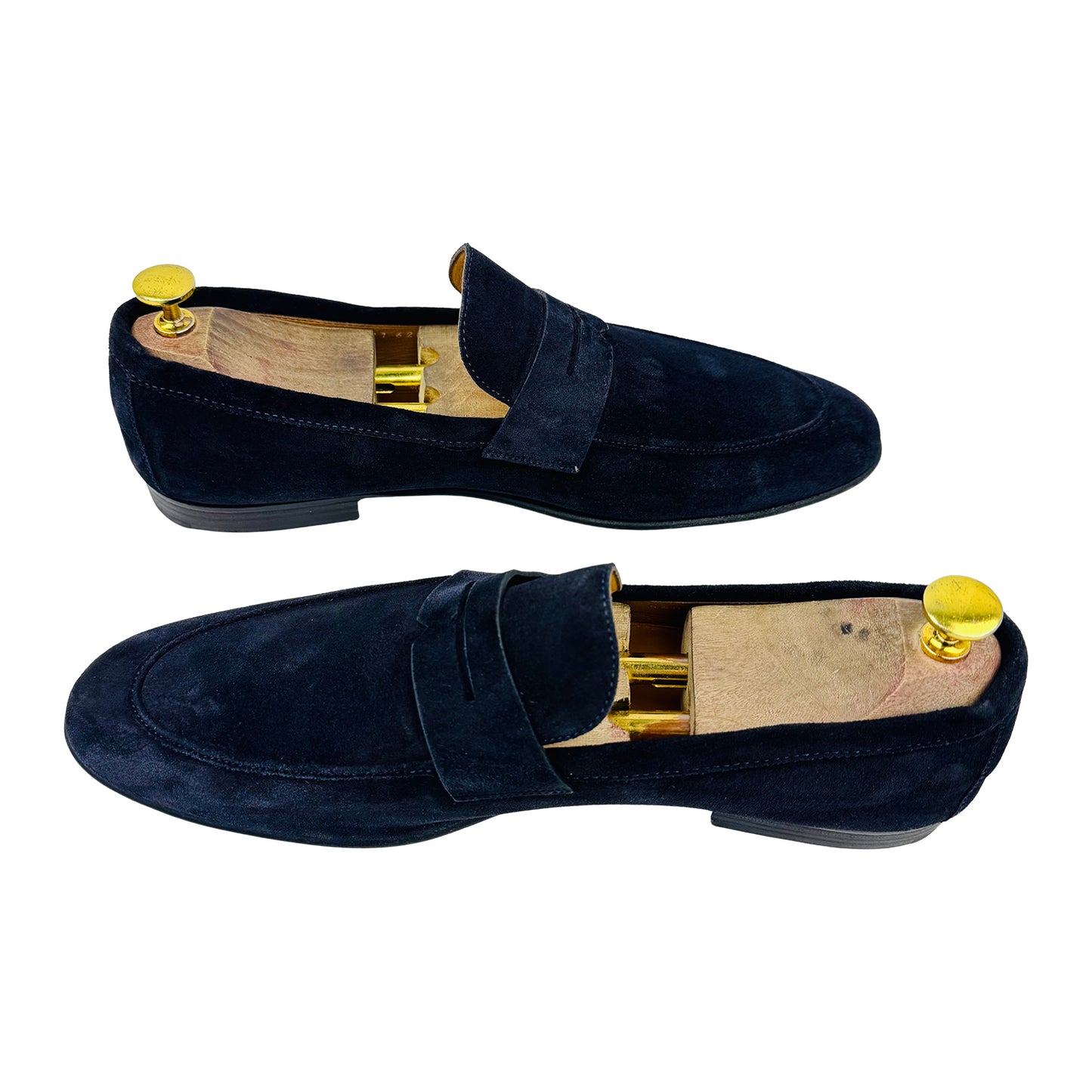 Moreschi Men's Baku Blue Suede Loafer (Size 43.5)