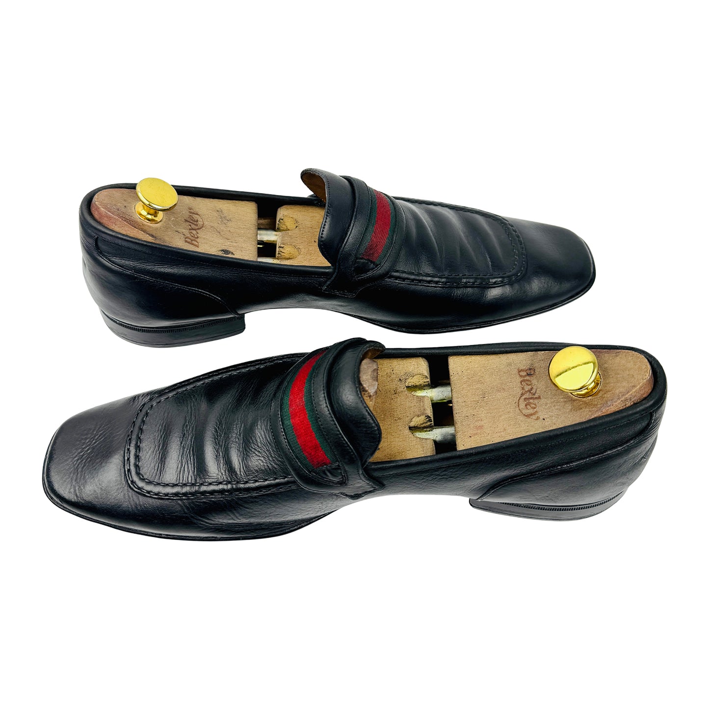 Gucci Men's Black Leather Loafers (Size 44.5) - 189995
