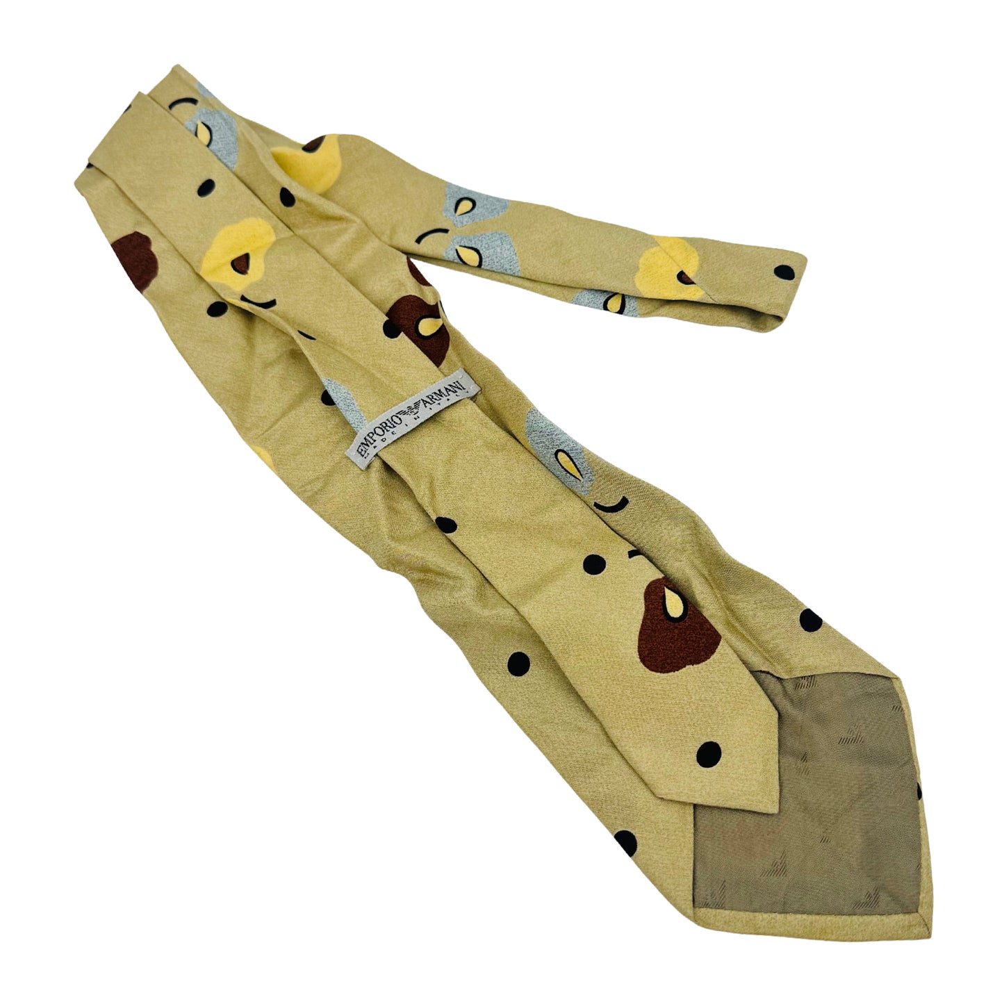 Emporio Armani Beige Silk Tie (Size Regular)