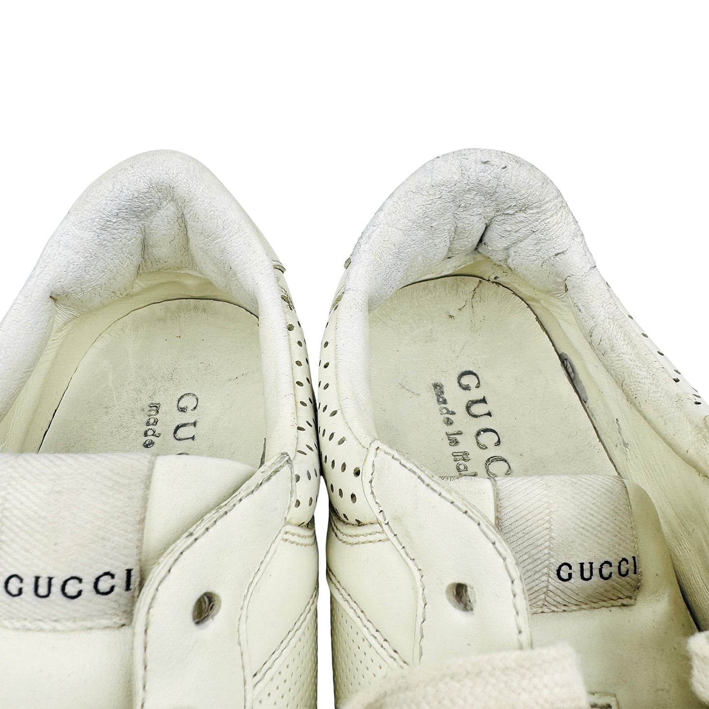 Gucci Men's Off-White Low-Top Sneakers (Size 42)