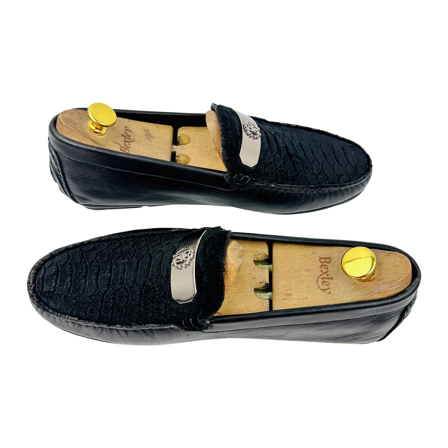 Roberto Cavalli Men's Black Genuine Leather Loafers (Size 42/42.5)