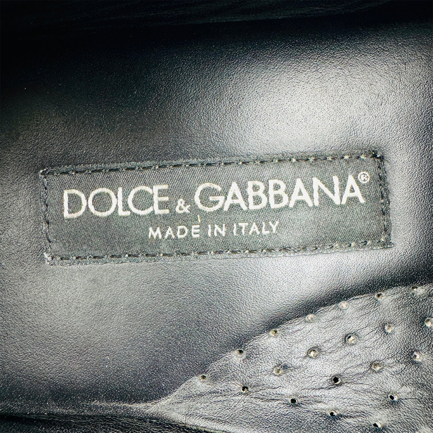 Dolce & Gabbana Black Pebbled Leather Loafers (Size 44) - A30048