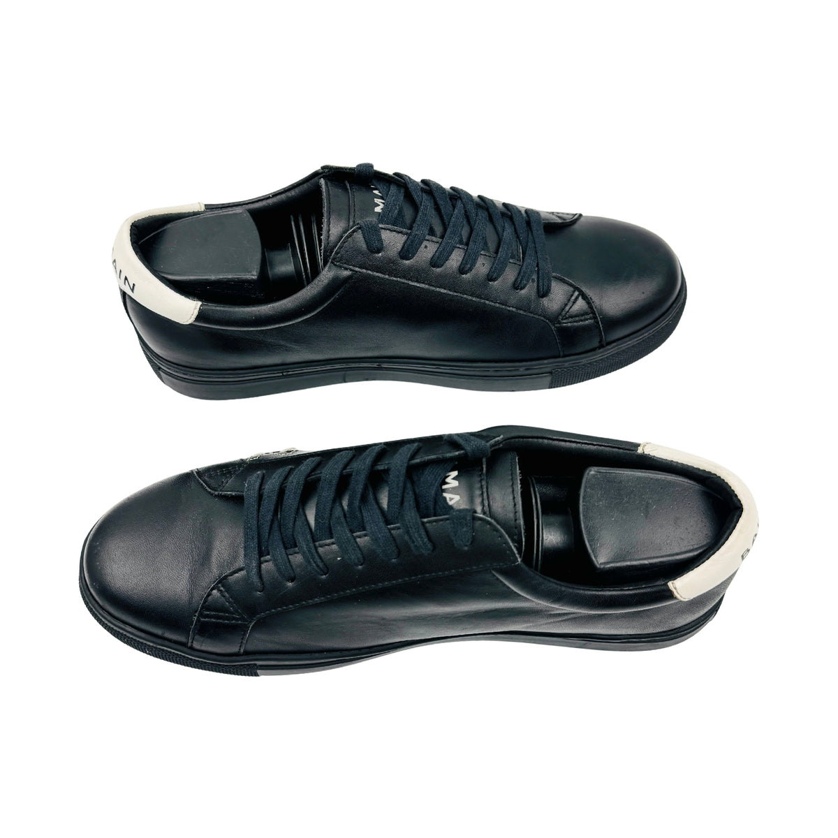 Balmain Paris Black White Logo Print Sneakers (Size 41)