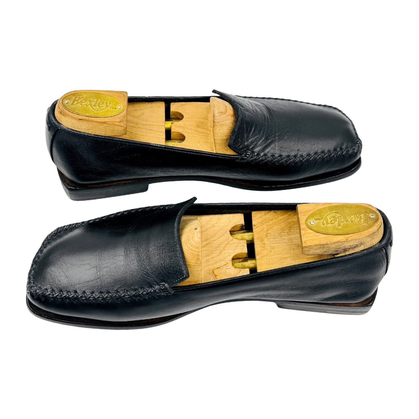 Louis Vuitton Men's Black Leather Loafers (Size 38)