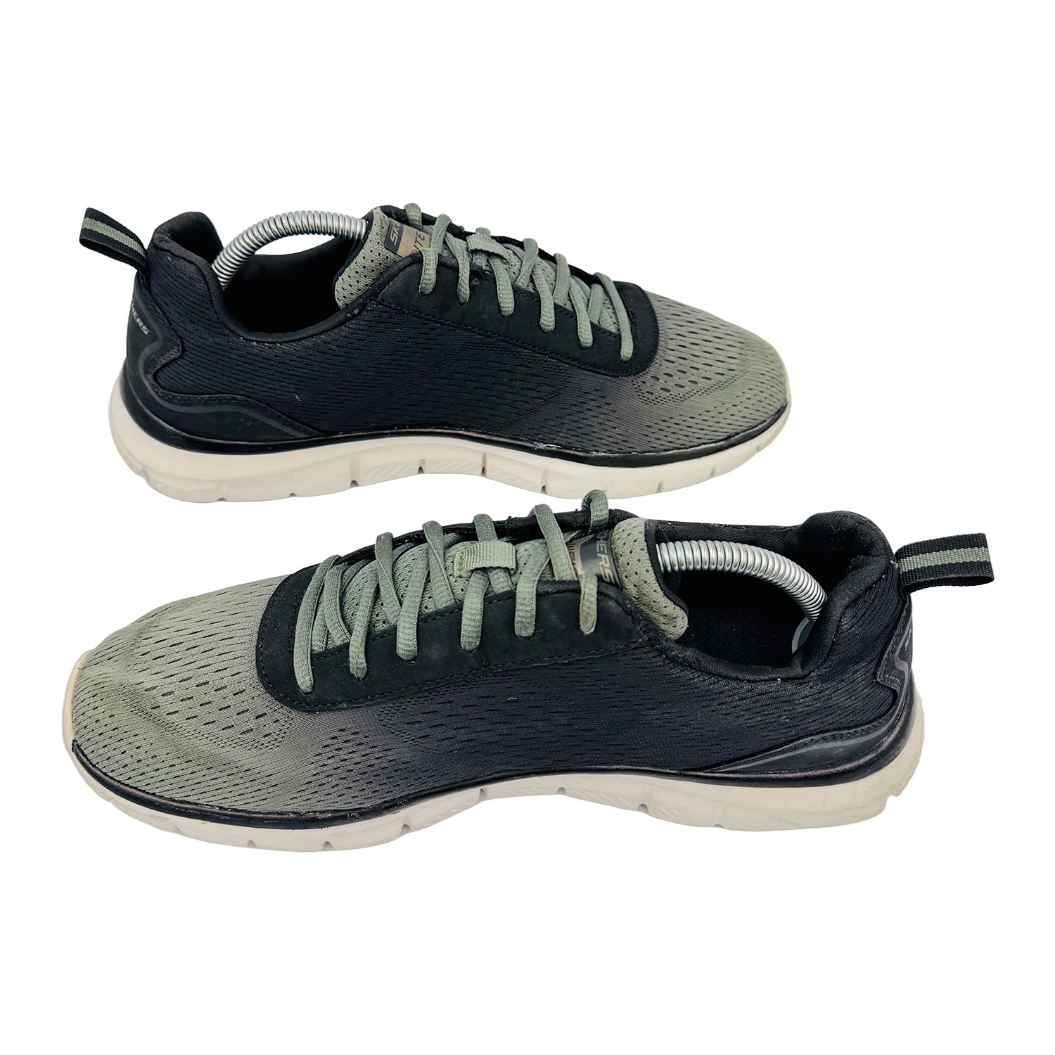 Cross image of Skechers Men's Track Ripkent Black Sneakers (42/42.5) - 232399 OLSK