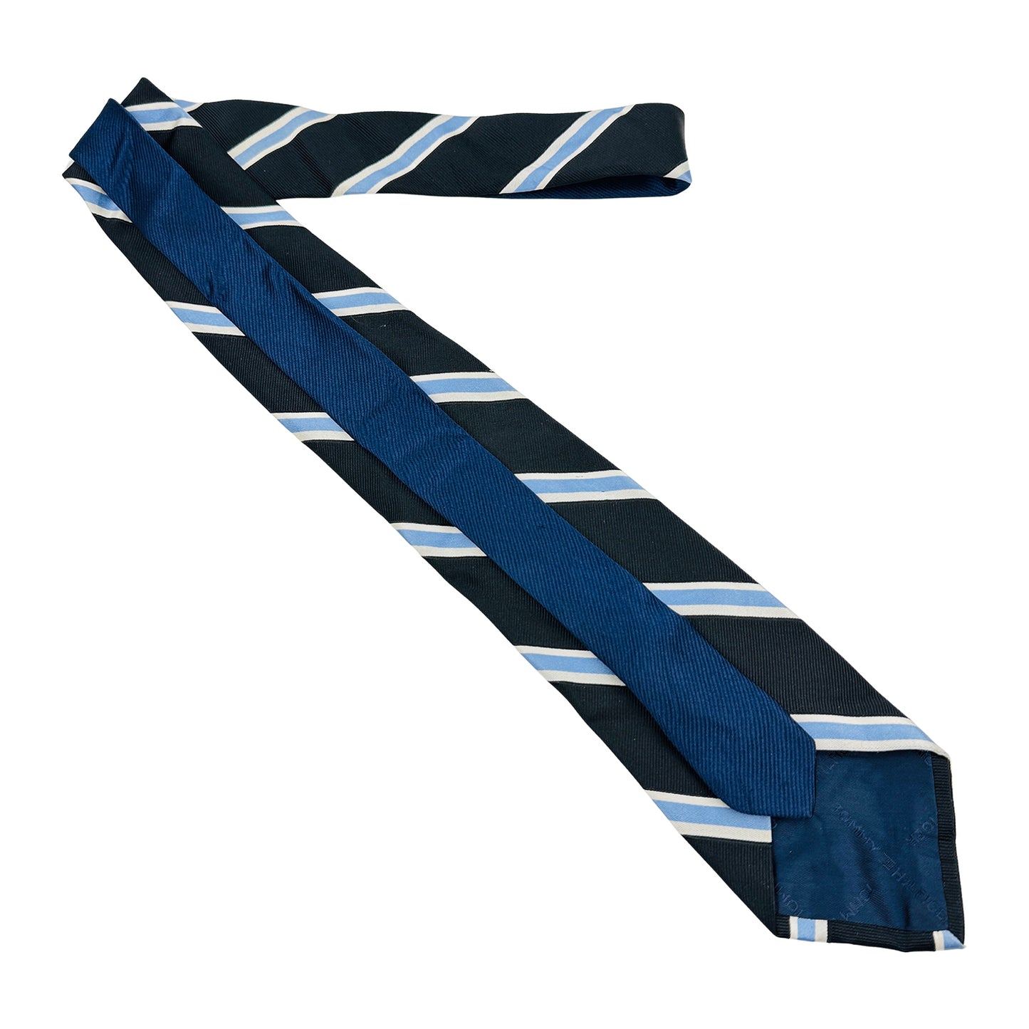 Tommy Hilfiger Dark Navy 'Diagonal Stripes' Tie (Size Regular)