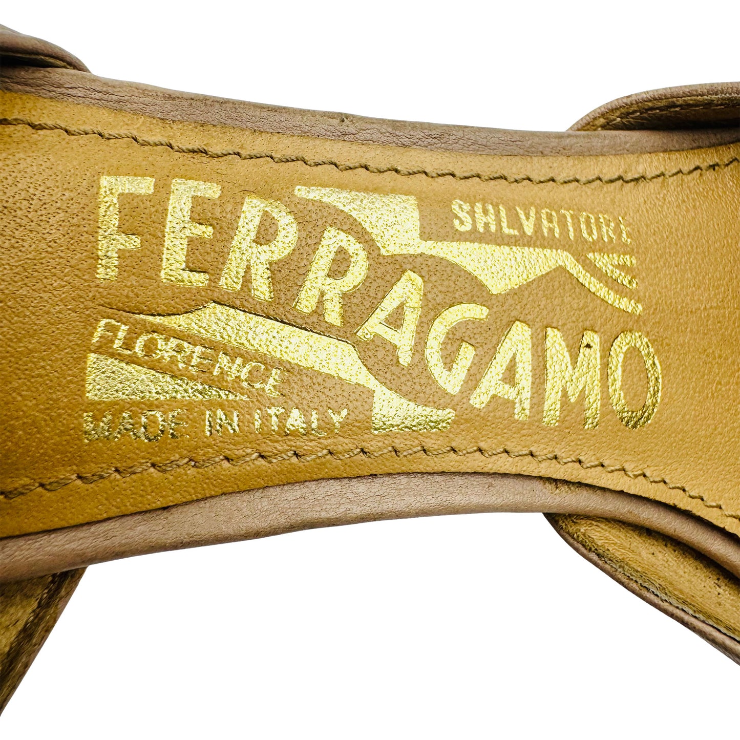 Salvatore Ferragamo 'Nude' Vara Bow Pumps (Size 38/38.5)