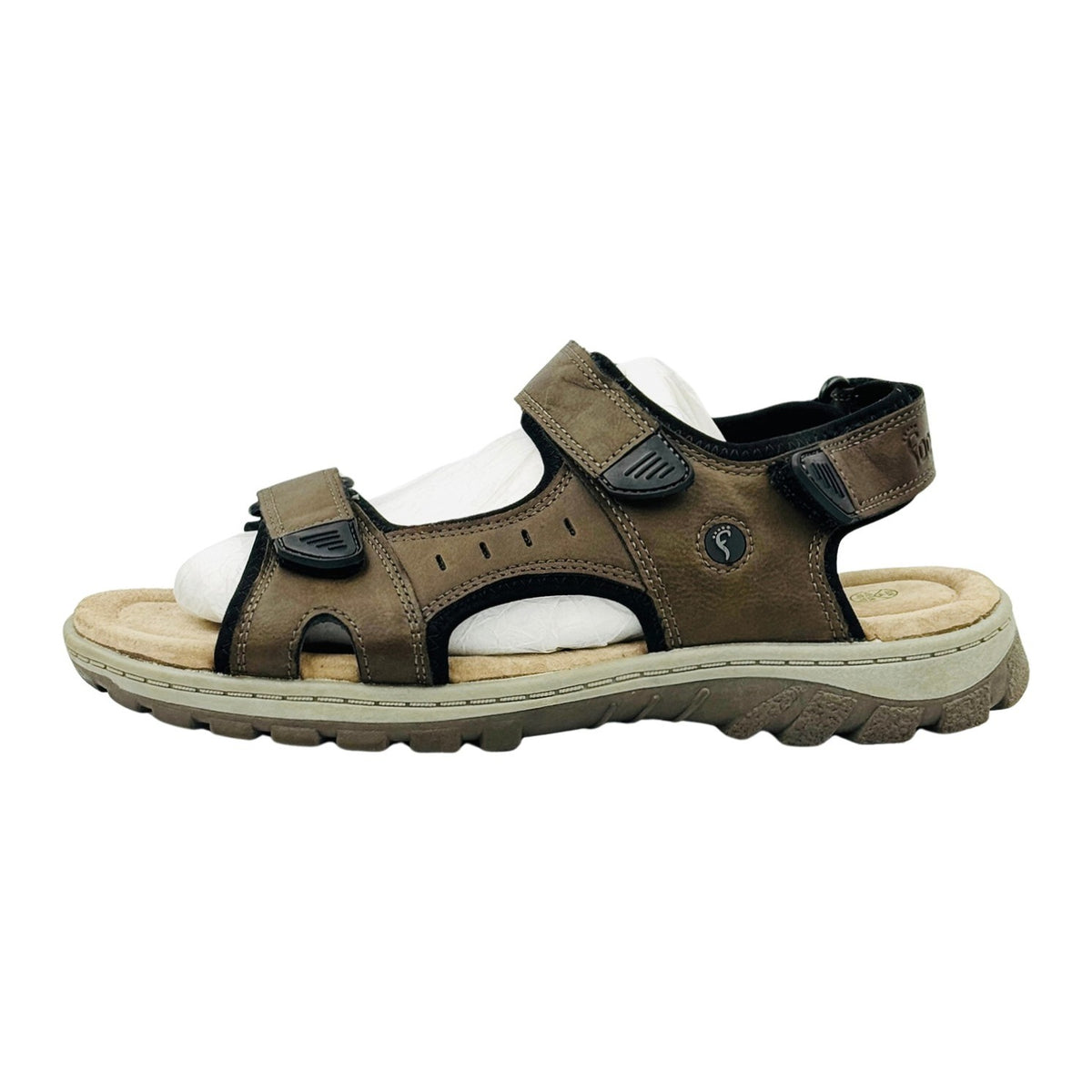 Footflexx Men's Brown Leather Sandals (Size 44)