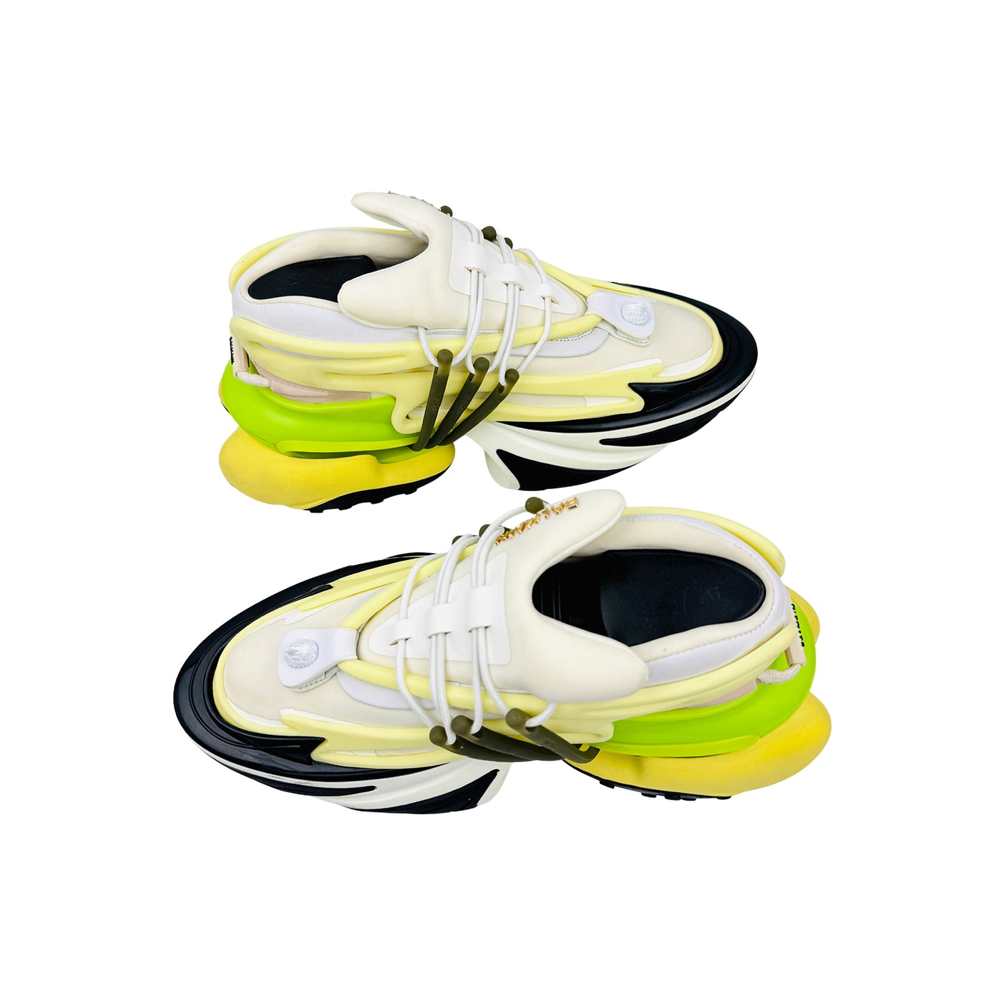 Balmain Unicorn 'White Neon Green' Shoes (Size 38)