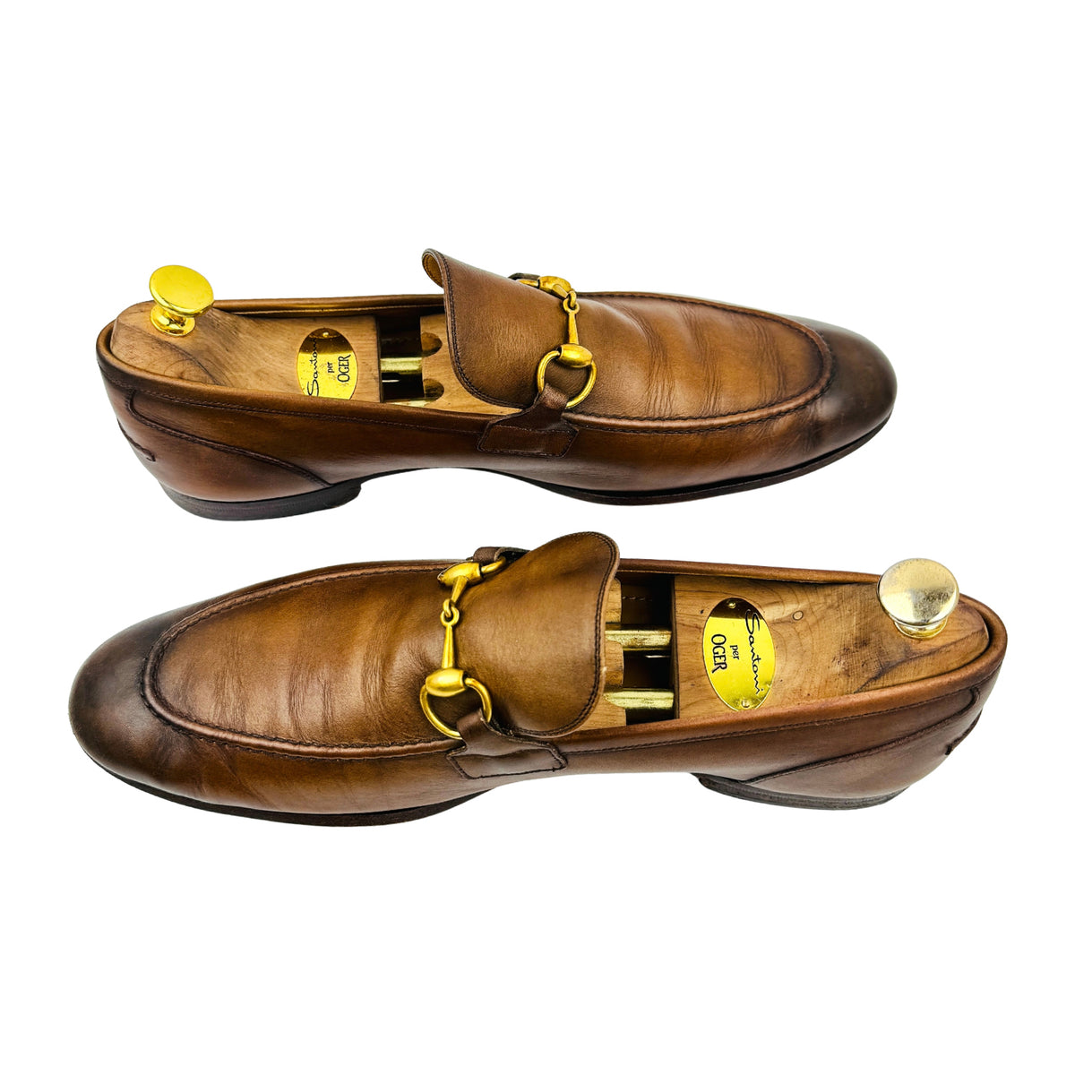 Gucci Jordaan Leather Horsebit Loafers (Size 44)