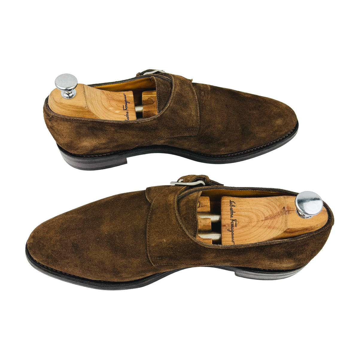 John Lobb Ashill Single Monk Strap Suede Leather Loafers (Size 42)