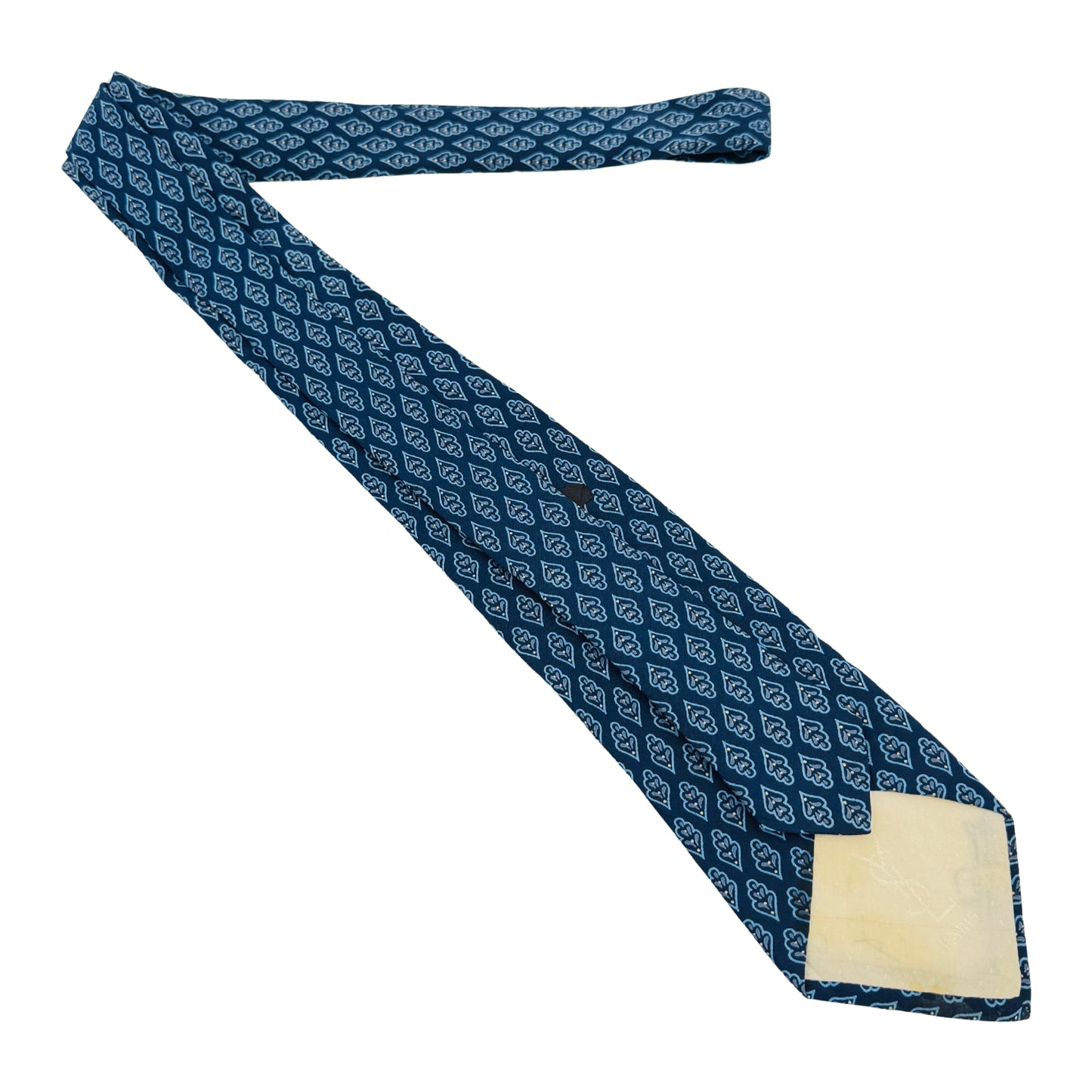 Yves Saint Laurent Dark Navy 'Geometric Pattern' Tie (Size Regular)