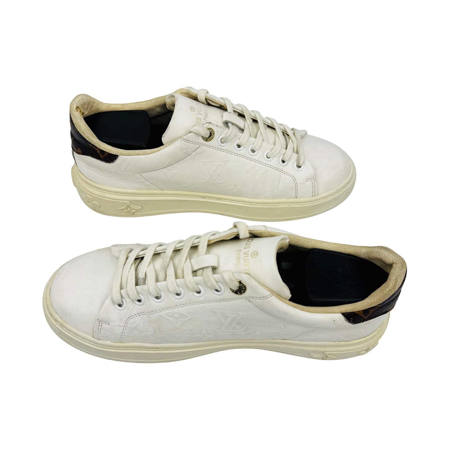 Louis Vuitton Time Out White Sneakers (Size 40/40.5)