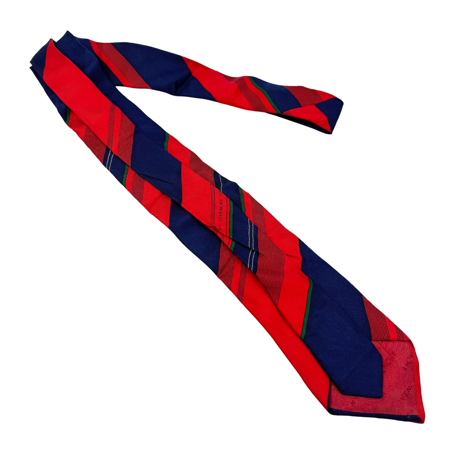 Givenchy Navy Blue 'Stripes' Silk Tie (Size Regular)