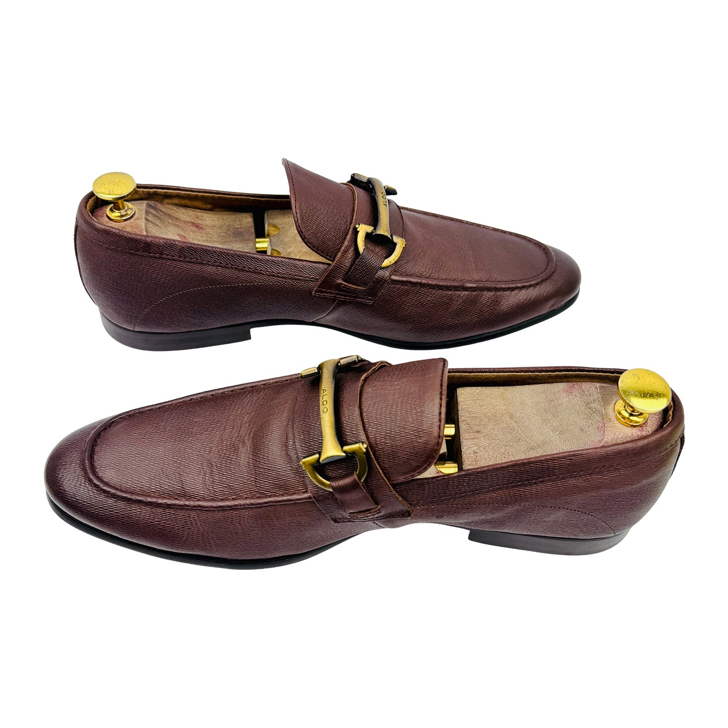 Aldo Men's Brown Leather Loafers (Size 42/42.5)
