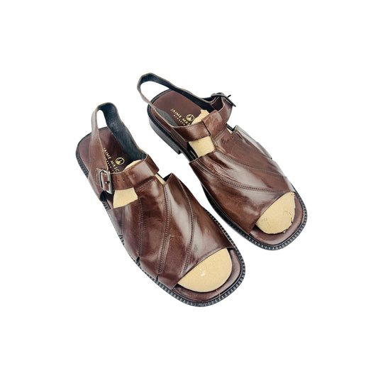 Jaime Mascaró Men's Brown Leather Sandals (Size 45)