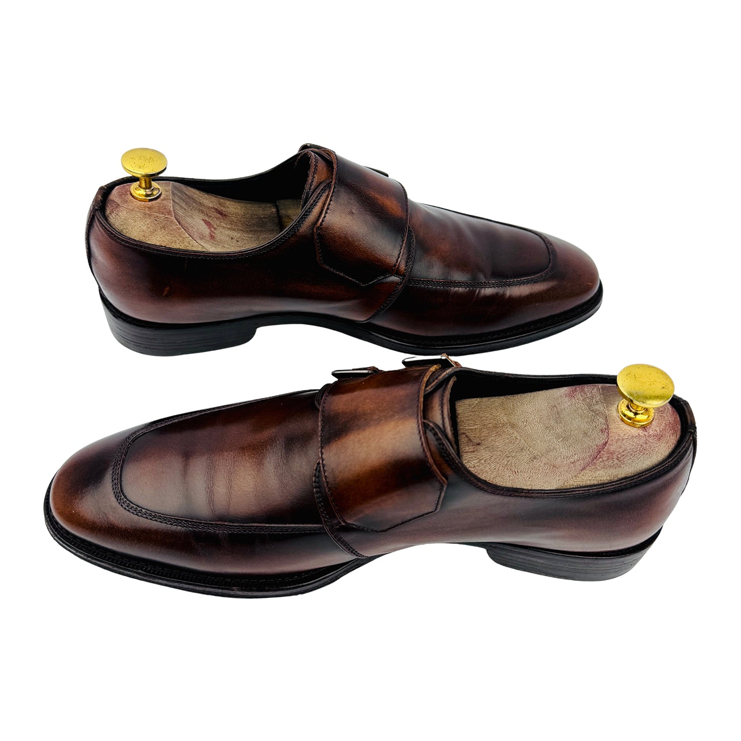 Salvatore Ferragamo Marcelo Double Monk Brown Loafers (Size 40/40.5)