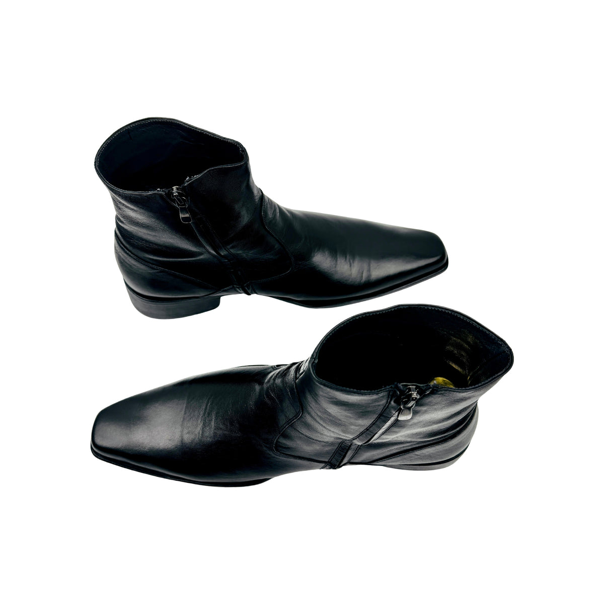 Giovanni Conti Men's Black Leather Ankle Boots (Size 44)