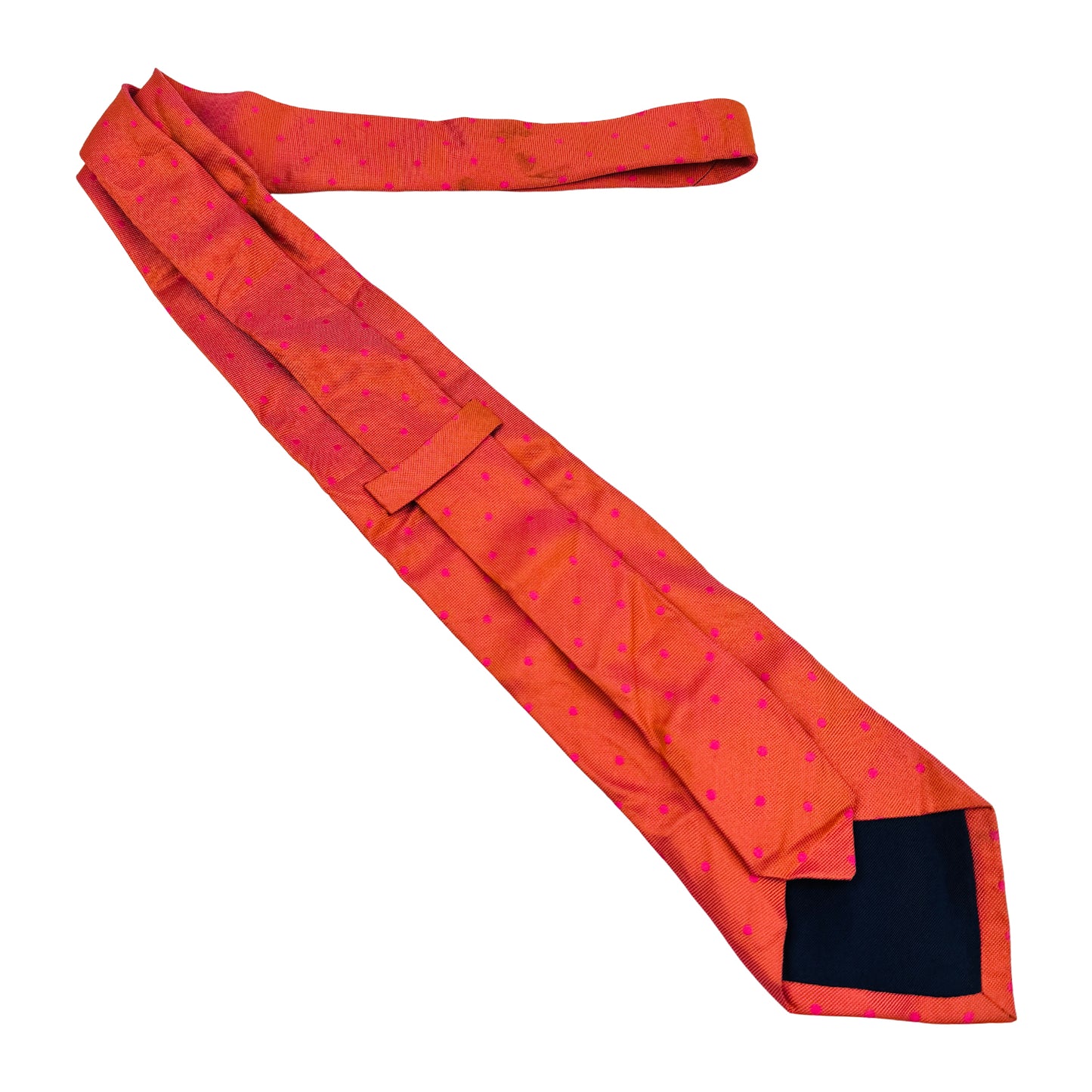 Burberry London Orange 'Polka Dots' Tie (Size Regular)