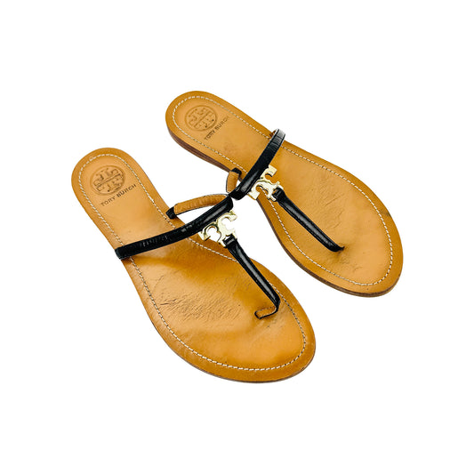 Tory Burch Beige Leather Slippers (Size 39.5)