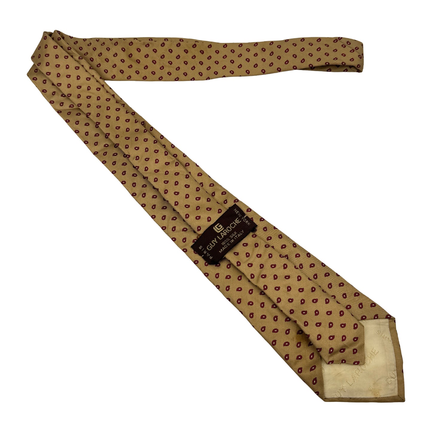 Guy Laroche Golden 'Paisley-dot Pattern' Tie (Size Slim Fit)