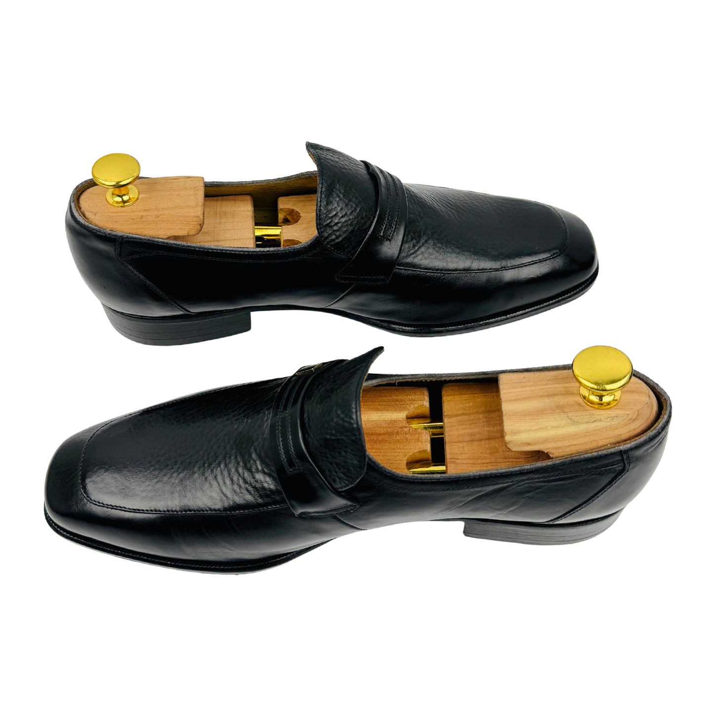 Leonardo Leather Buckle Strap Loafers (Size 40/40.5)