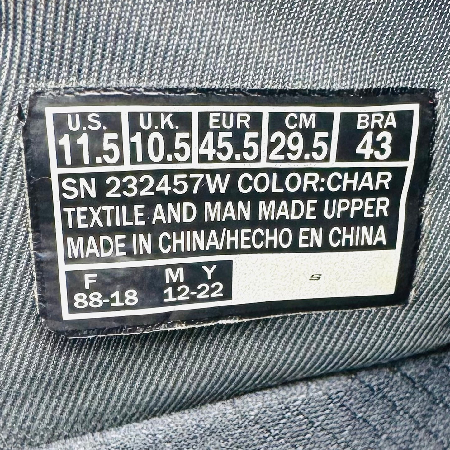 Skechers Summits - High Range Slip-ins (Size 45.5/46) - 232457W CHAR