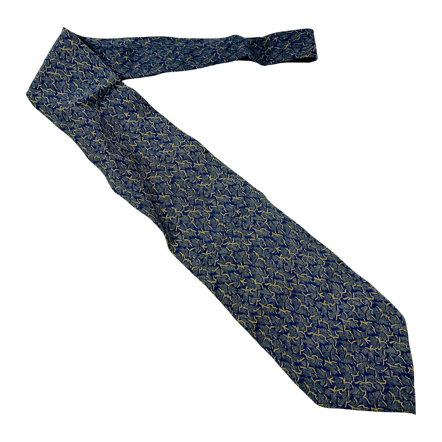 Giorgio Armani Deep Blue 'Woven Pattern' Tie (Size Regular)