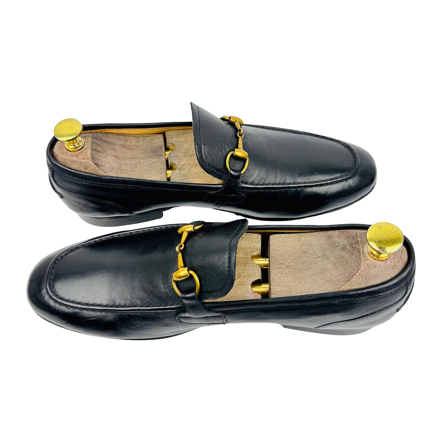 Gucci Jordaan Black Horsebit Loafers (Size 42) - 406994