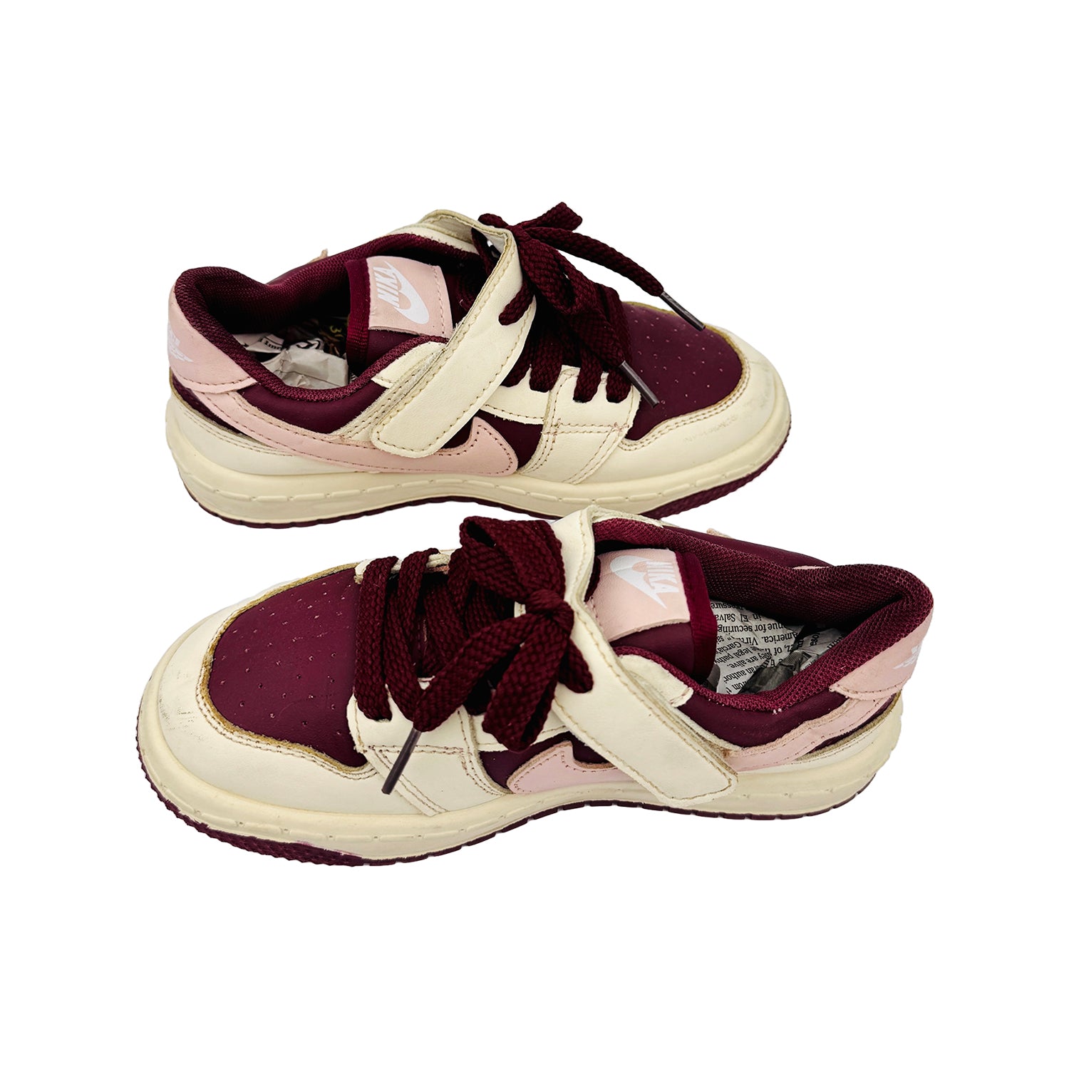 Cross image of Nike Kid's Off-White Fashion Sneakers (Size 30)