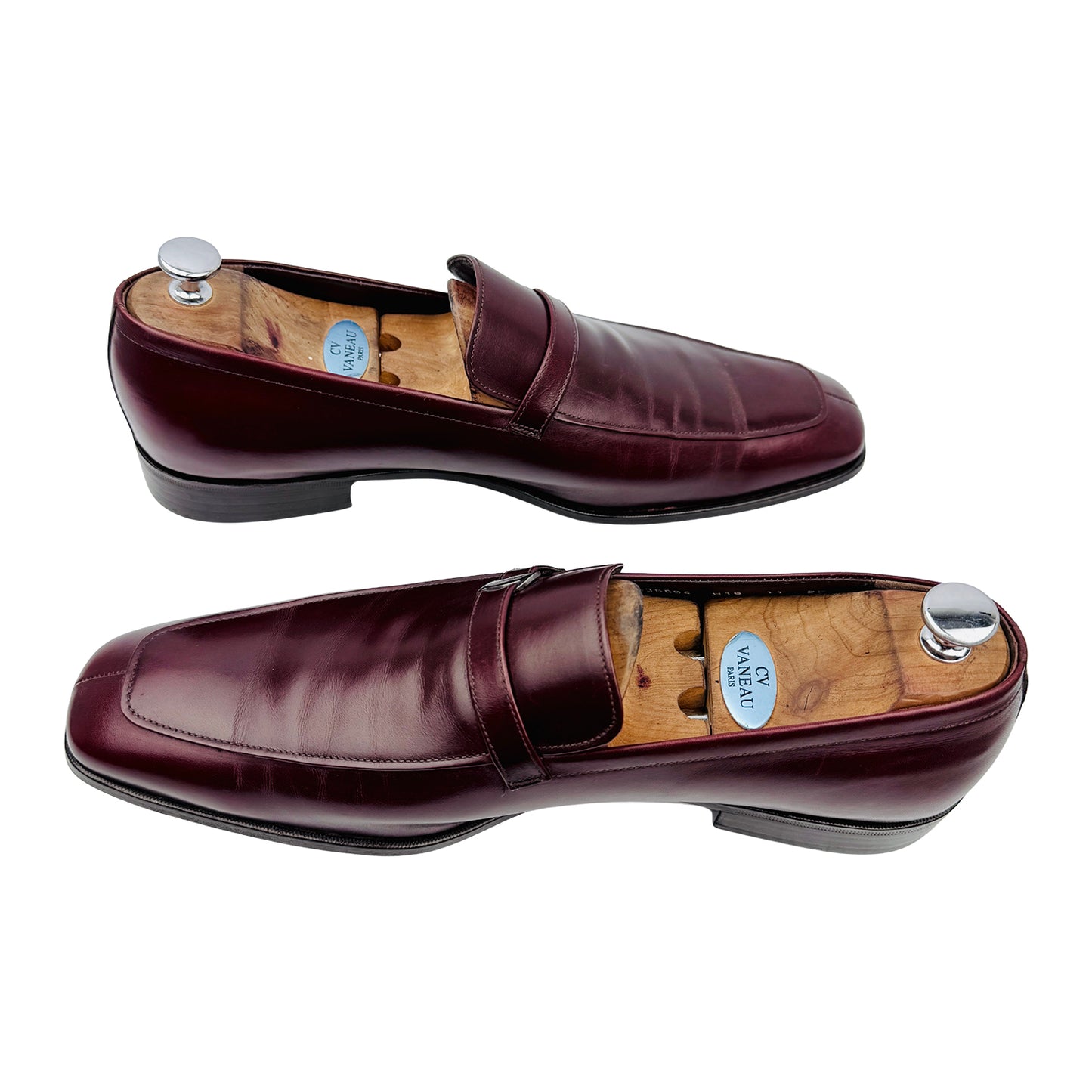 Salvatore Ferragamo Oxblood Leather Loafers (Size 44/44.5) - UC36604