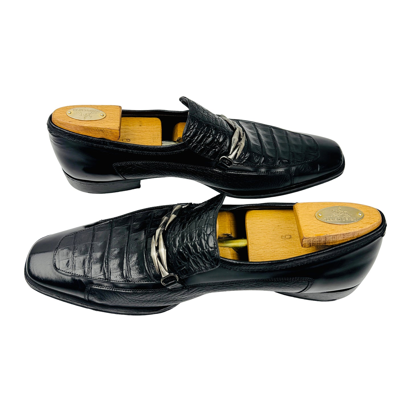 Mezlan Men's Black Alligator Leather Loafers (Size 44)