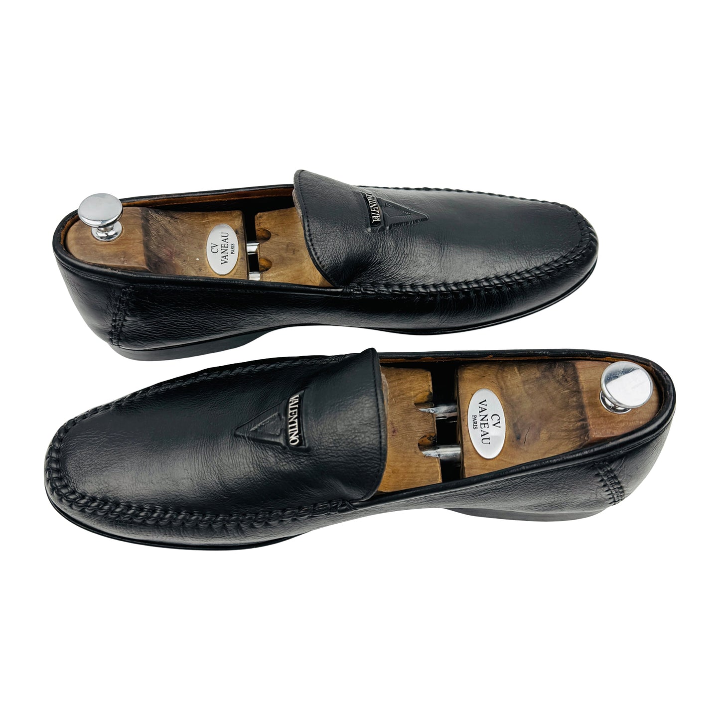 Valentino Men's V-Logo Black Loafers (Size 45/45.5)