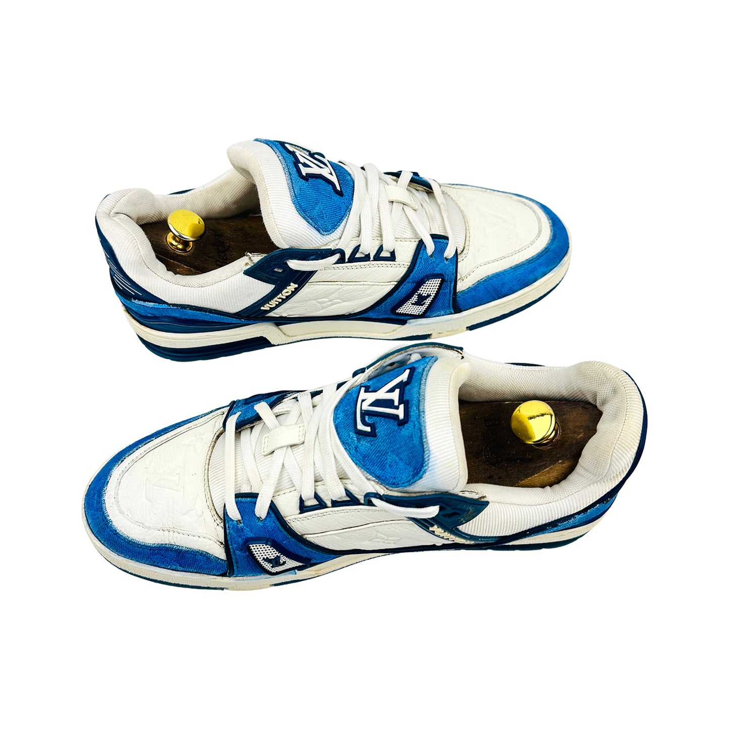 Louis Vuitton LV Trainer Monogram Denim Sneakers (Size 42.5) - 1A9JGT