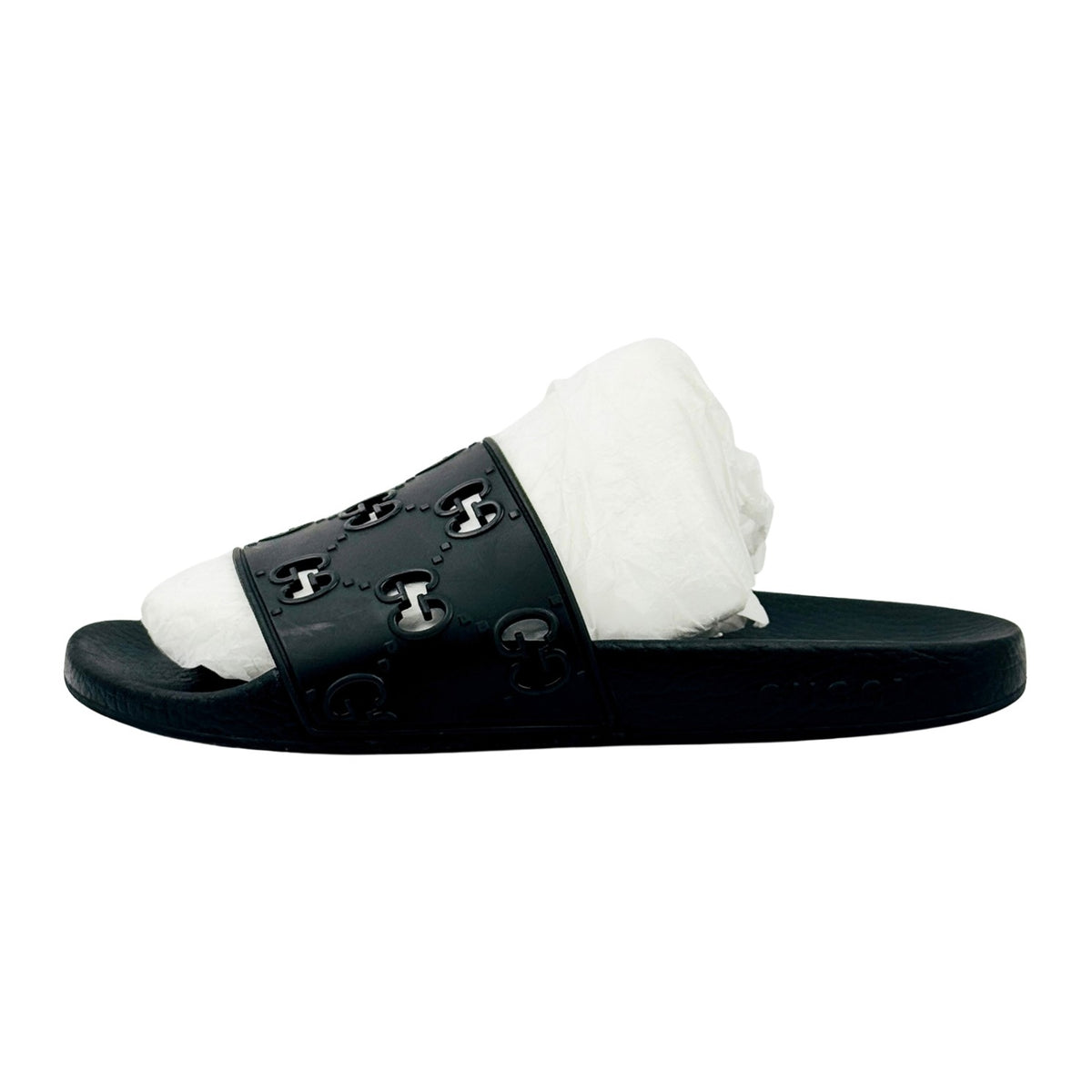 Gucci GG Black Demetra Slides (Size 40/40.5) - 681880 UKU00 1000