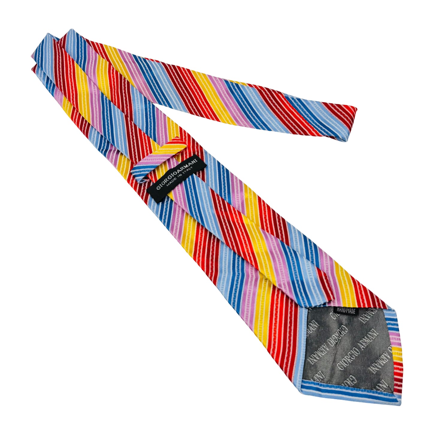 Giorgio Armani Multicolored 'Diagonal Stripes' Tie (Size Regular)