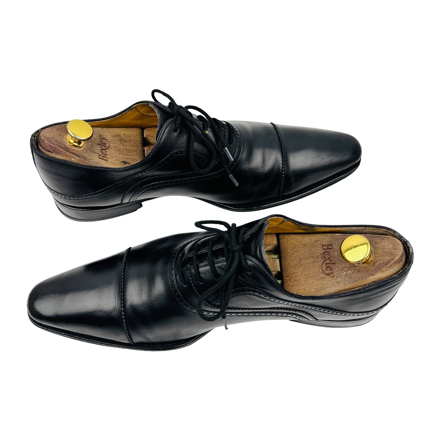 Magnanni Men's Black Leather Oxfords (Size 43.5)