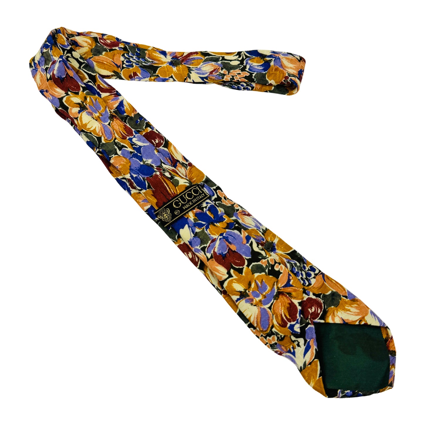 Gucci Multicolor 'Floral Pattern' Silk Tie (Size Regular)